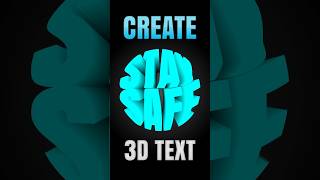 Create 3D Blend Text in Illustrator shorts [upl. by Ecyned850]