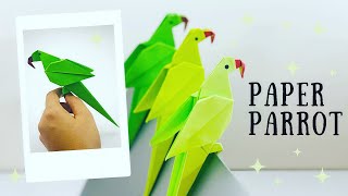 How To Make Paper Parrot  Origami Paper Parrot  How to make paper bird  Paper Craft  paper bird [upl. by Roosevelt]