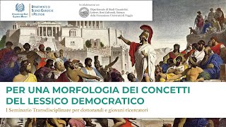 Seminario “Per una morfologia dei concetti del lessico democratico”  07112024 [upl. by Marillin]