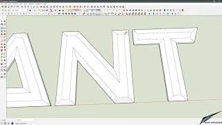 sketchup tutorial 3D text effect [upl. by Nodnab309]