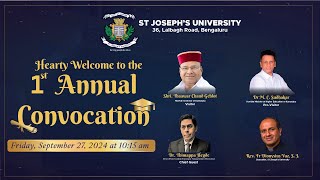 SJU  1st Annual Convocation  27th September 2024  800 am IST onwards [upl. by Hailed]