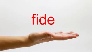 How to Pronounce fide  American English [upl. by Levitan]