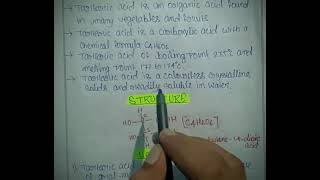 structure and uses of Tartaric acid organic chemistry padhaiwala easy way [upl. by Donoghue]