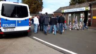 Polizeieinsatz bei Fußballspiel Eintracht Trier gegen 1FC Saarbrücken [upl. by Dyson]