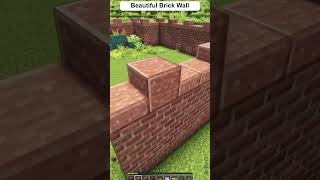 Minecraft Build Ideas Beautiful Brick Wall shorts [upl. by Aihsiyt888]