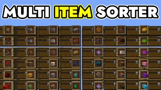 BEST MULTI ITEM SORTER MINECRAFT 1213 114  TUTORIAL [upl. by Lefton]