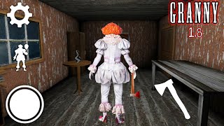 PLAYING AS PENNYWISE quotTHE DANCING CLOWNquot amp HAUNTING VICTIMS IN GRANNY VERSION 18 HARD MODE [upl. by Akibma428]