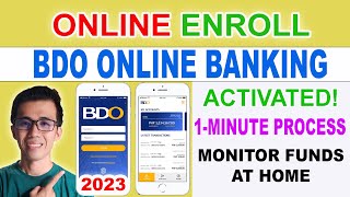 EASY STEPS TO ENROLL BDO ONLINE BANKING  BDO ACCOUNT ENROLLMENT  TAGALOG TIPS 2023 [upl. by Aicertap]