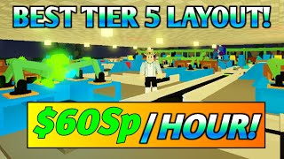 BEST TIER 5 LAYOUT FACTORY SIMULATOR  Roblox Factory Simulator [upl. by Alleyn]