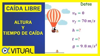 🪂CAÍDA LIBRE MRUVMRUA🔴Cómo calcular la ALTURA Y TIEMPO de caída [upl. by Wallace]