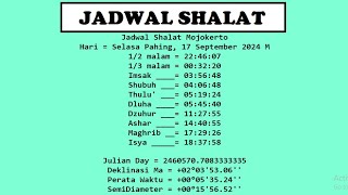 Jadwal Shalat Nisful Lail dan Tsulus Lail Akkhir Surabaya JavaScript [upl. by Evonne39]