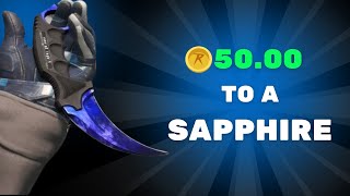 50 TO A SAPPHIRE ON CSGOROLL [upl. by Nosmirc]