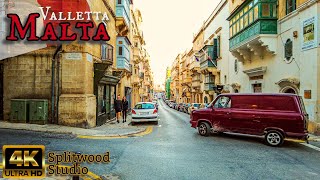 Explore Valletta Maltas Capital in 4K  Walking Tour amp City Vibes UHD 60fps [upl. by Yecats800]