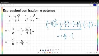 Espressioni con frazioni   e   e potenze  7 [upl. by Adiaz]