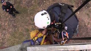 Vertical Rescue Tower Training Drill [upl. by Diarmuid]