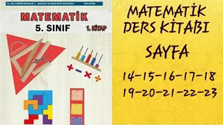 5SINIF MATEMATİK DERS KİTABI SAYFA 14151617181920212223  5SINIF MATEMATİK MEB YAYINLARI [upl. by Ahseinek594]