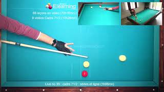 Billard français  Apprenez en ligne et entraînezvous avec wwwbilliardelearningcom [upl. by Anelas240]