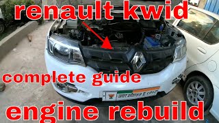 How Renault kwid engine overhaul part 1 complete guide engine rebuild [upl. by Fedora]