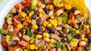 Cowboy Caviar Recipe  The Ultimate Party Food Favorite [upl. by Pozzy]