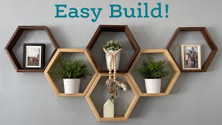 Stunning Hexagon  Honeycomb SHELVES Anyone Can Make [upl. by Alue316]