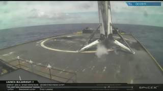 Reused SpaceX Rocket Lands on Drone Ship After BulgariaSat1 Launch [upl. by Max]