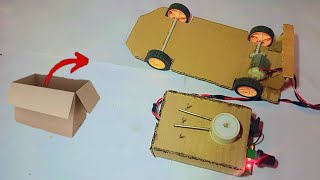 how to make remote control cardboard rc car  remote control cardboard kar Kaise banaen [upl. by Anaimad]