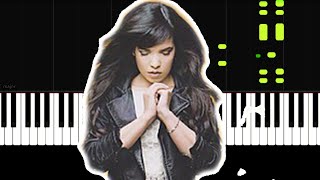 Indila  SOS  Slow Easy Piano Tutorial [upl. by Tades]