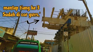 UPDATE PROGRES PEMBANGUNAN JALAN FLYOVER NURTANIO KOTA BANDUNG TIANG KETIGA SUDAH DI COR GUYS [upl. by Seiter]