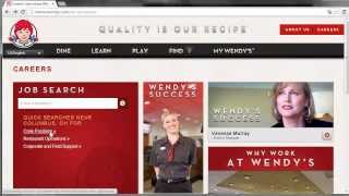 Wendys Application Online Video [upl. by Ursula]