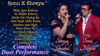 Sonu Nigam and Shreya Ghoshal Full Singing Performance in KBC  Sonu x Shreya singing in kbc [upl. by Nnylyar]