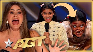 Sweet Girl from India TRANSFORMS and FREAKS OUT The Judges on Americas Got Talent [upl. by Norud]