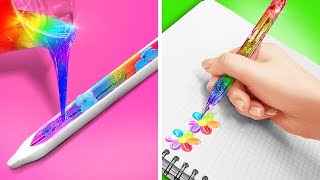 ASTUCES SCOLAIRES GÉNIALES  Créations DIY en résine époxy  Créations pour vous par 123 GO Series [upl. by Anaitak88]