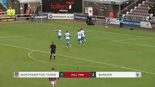 FA Cup Highlights Northampton Town vs Barrow AFC [upl. by Noyahs]