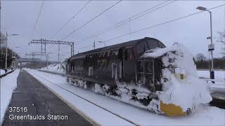 Trains in the Snow in Scotland [upl. by Oel]