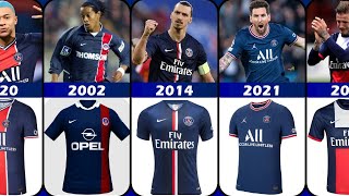 Evolution PARIS SAINTGERMAIN Jersey Home and Away 20002024 [upl. by Anihpesoj687]