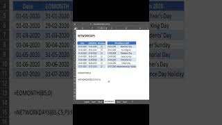 Workdays In Month byebyebye excelformula advancedexceltutorial exceltips excel excelacademy [upl. by Bergin297]