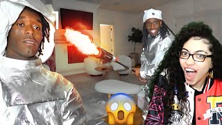 Lighting Lil Uzi Vert On Fire REACTION [upl. by Petromilli]