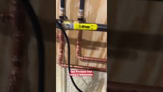 Gas pressure testing using manometer plumbing hvac tanklesswaterheater [upl. by Hallette831]