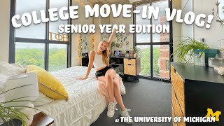 COLLEGE MOVEIN VLOG 2022 🚚 senior year apartment movein day at the University of Michigan [upl. by Aisset]