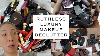 Ruthless Luxury Makeup Declutter  mishmas2023 Day 23 [upl. by Dranyl787]