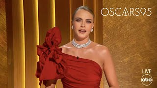 Cara Delevingne speech at the Oscars 2023 [upl. by Carrillo]