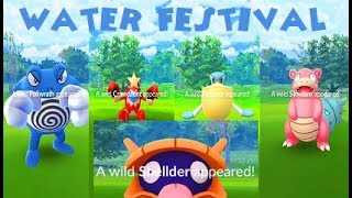 Pokemon Go  Water Festival Rarest Spawns [upl. by Ahsinotna292]