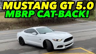 2017 Ford Mustang GT 50L COYOTE V8 Dual Exhaust w MBRP CAT BACK [upl. by Aimaj]