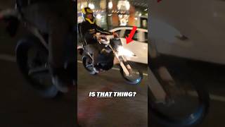 Electric dirt bike vs overconfident rider 😳 surron bikelife [upl. by Obbard537]