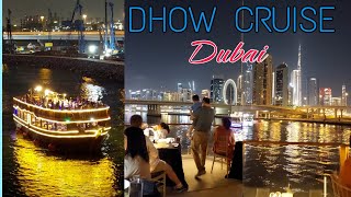 DHOW CRUISE Part 1  Dubai  Family Dinner  Floating Restaurant [upl. by Yrffej898]