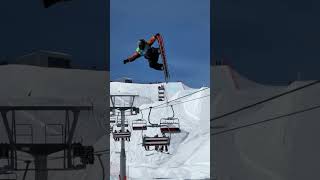 salomon Huck Knife Pro in action 💥 snowboarding snowboard [upl. by Wendin]