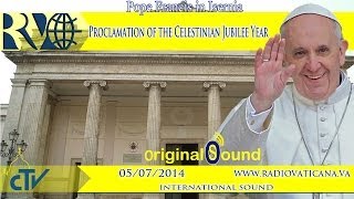 Pope Frans in Isernia Proclamation of the Celestinian Jubilee Year [upl. by Sine]