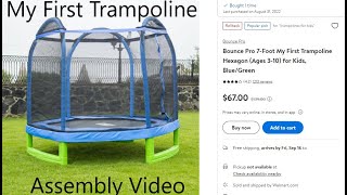 Bounce Pro 7 Foot “My First Trampoline”  Assembly Video [upl. by Raseda]