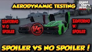 GTA 5 ONLINE ZENTORNO No Spoiler VS ZENTORNO wSpoiler AERODYNAMICS IN GTA 5 [upl. by Domella207]