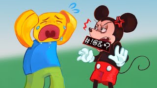 TERRORIZING PLAYERS as MICKEY on ROBLOX VOICE CHAT [upl. by Adlesirhc]